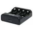 Charges up to four AA/AAA or 2 x 9V Ni-MH or Ni-Cad cells at once for keeping your devices powered up. Indicators display charging mode at a glance. Automatically stops once cells are charged.