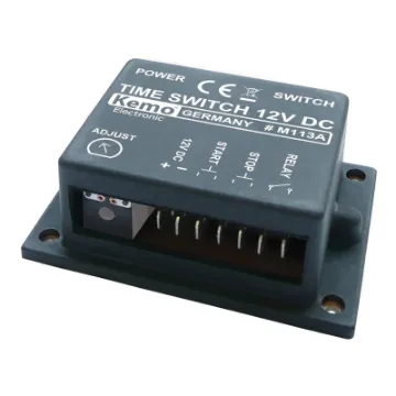 Avoid the hassle with this pre-assembled timing controller, conveniently packaged in a compact and reliable form. It's easy to connect and versatile enough to adapt to your requirements. The start and stop functions are managed by simple switching contacts, and the relay output can control devices up to 25VDC at 3A.