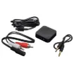 Bluetooth Audio Transmitter and Receiver. Send TV audio to your headphones! Transmits or receives audio via Bluetooth 4.1. Can be powered via USB on your TV (cable included). Uses low latency technology so theres no lip sync issues! Includes 3.5mm & RCA cables.