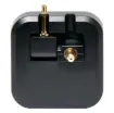 This Bluetooth wireless audio adapter is designed to allow you use of your wireless bluetooth headphones in commercial airplanes. It features a dual 3.5mm plug which plugs into the armrest.