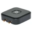 This Bluetooth wireless audio adapter is designed to allow you use of your wireless bluetooth headphones in commercial airplanes. It features a dual 3.5mm plug which plugs into the armrest.