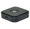This Bluetooth wireless audio adapter is designed to allow you use of your wireless bluetooth headphones in commercial airplanes. It features a dual 3.5mm plug which plugs into the armrest.