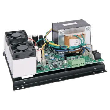 This module is designed for use in emergency evacuation systems and is powered by an external 24V DC source. It accepts a line level audio input and produces a 100V line output via a transformer.