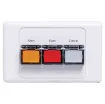 Allows the A 4565 or A 4574 alert/evac unit to be activated remotely. Featuring alert, evacuation and cancel buttons with protective “flip up” covers to prevent accidental operation. Connects to main unit via multi core cable (7 core).
