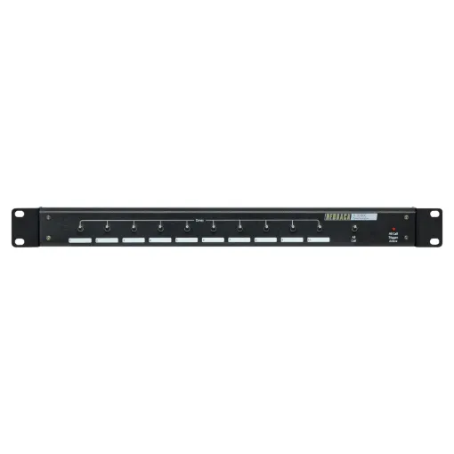 Enables the control of paging and background music over 10 speaker zones. An incoming signal is thus selectable to the zones required.