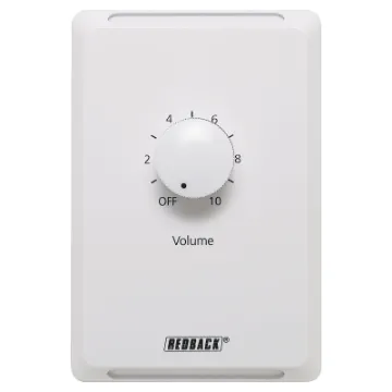 Designed to control 100V line speaker systems these attenuators are fitted to industry standard wall plates and install into an electrical wall box.