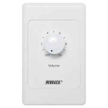 Designed to control 100V line speaker systems these attenuators are fitted to industry standard wall plates and install into an electrical wall box.