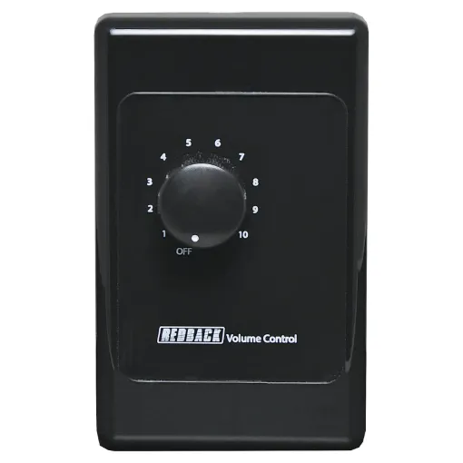 Designed to control 100V line speaker systems these attenuators are fitted to industry standard wall plates and install into an electrical wall box. They feature 11 position switches