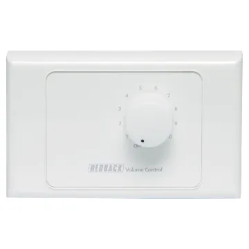Designed to control 100V line speaker systems these attenuators are fitted to industry standard wall plates and install into an electrical wall box. They feature 11 position switches