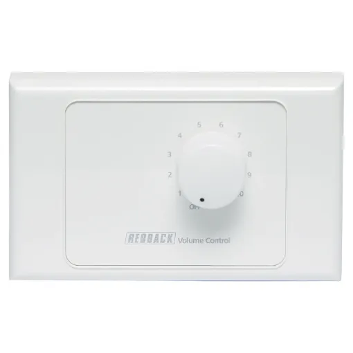 Designed to control 100V line speaker systems these attenuators are fitted to industry standard wall plates and install into an electrical wall box. They feature 11 position switches