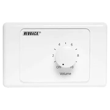 Designed to control 100V line speaker systems these attenuators are fitted to industry standard wall plates and install into an electrical wall box. They feature 11 position switches