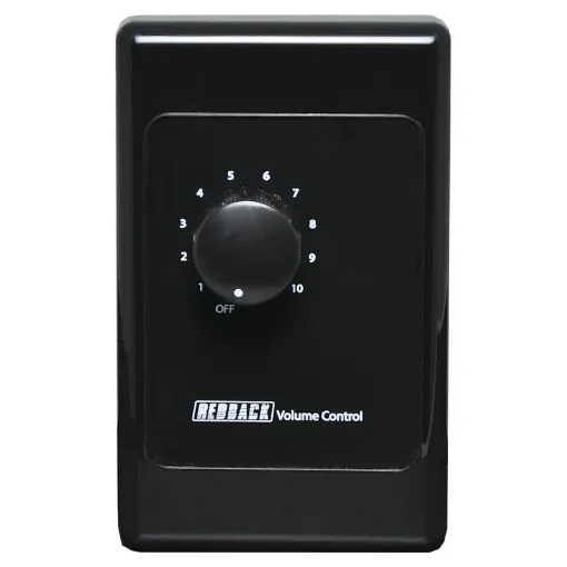 Designed to control 100V line speaker systems these attenuators are fitted to industry standard wall plates and install into an electrical wall box. They feature 11 position switches