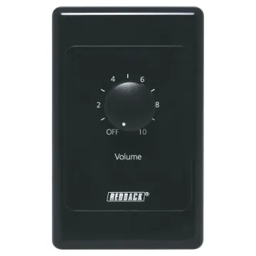 Designed to control 100V line speaker systems these attenuators are fitted to industry standard wall plates and install into an electrical wall box.