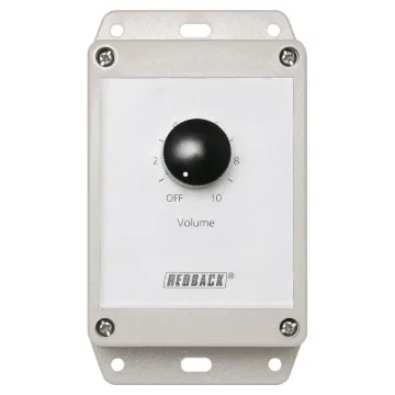 Designed to control 100V line speaker systems these attenuators have been enclosed in a ABS Flange Mount Enclosure.