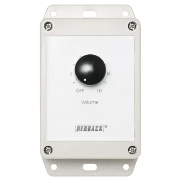 Designed to control 100V line speaker systems these attenuators have been enclosed in a ABS Flange Mount Enclosure.