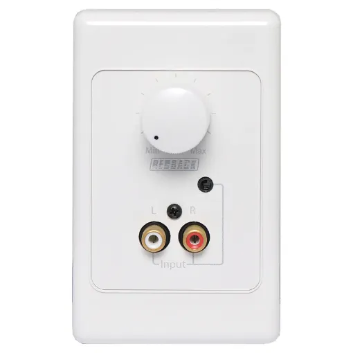 In-line volume controls for line level sources such as CD player, Tuner, MP3 player etc. Both models utilise a 10kΩ logarithmic potentiometer. Perfect for board rooms & lecture theatres. Standard line level volume control with the addition of stereo