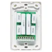 Rated at 60 watts (30W per channel). Fully self contained on a single gang switch plate. 11 settings plus off. Complete with wiring instructions. All connections are via screw terminals mounted on the PCB.