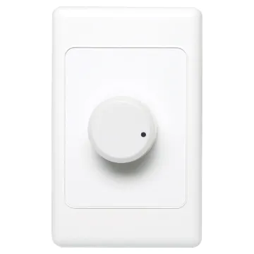 This volume control is rated at 100 watts (50W per channel). It features selectable impedance matching, allowing up to 8 pairs of speakers to be controlled. Includes 11 settings plus Off. Connections are made via a pluggable terminal block. 60mm mounting