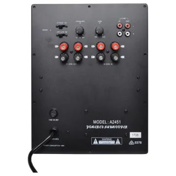 A compact high performance subwoofer amp equipped with volume, frequency control, phase switch, high & low level outputs. 120W RMS, stable into 4 ohms. Build your own tuned home cinema subwoofer! 
235H x 175Wmm cutout.