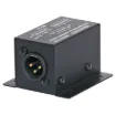 Unbalanced 10K Ohm 2 x RCA to balanced 600 Ohm 3 pin male XLR with level control. -10dB max signal gain.