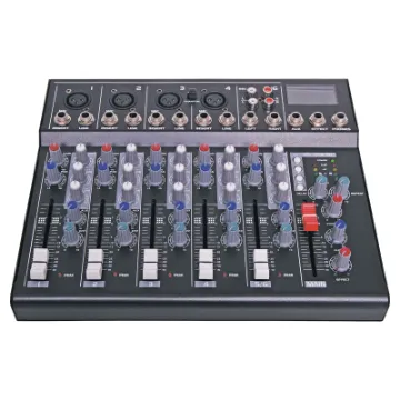 This compact high performance desk mixer is ideal for live/stage sound mixing in small applications such as theatre, bands, function centres and venues.  It offers added flexibility for audio playback with a USB and SD card input on the rear panel.