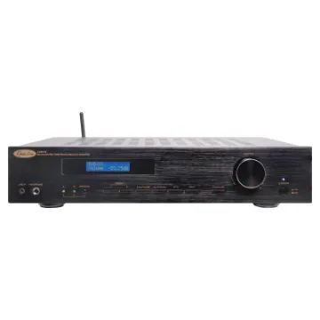 A stylish 2 x 100W (into 4 Ohm) FM stereo receiver with bluetooth audio streaming and a remote control. It features four stereo RCA inputs for CD, DVD, TV and Auxiliary. The large rotary dial controls volume, balance, bass and treble.