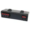 Suitable for switching multiple sets of speakers on a single amplifier eg: to switch between lounge and patio speakers. Switches two sets of stereo speakers between one amplifier output. One speaker set may be selected or both speaker setsat once.