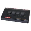 Suitable for switching multiple sets of speakers on a single amplifier eg: to switch between lounge and patio speakers. Incorporates 4 independent stereo speaker switches. Allows selection of a combination of speakers, or all speakers on at once.