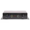 Dual microphone preamplifiers that can be mixed in stereo or operated separately. Dual inputs, Dual outputs. Includes 12V power supply.