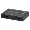 This bi-directional switch allows two DisplayPort equipped computers to be switched to a single monitor OR a single computer to be switched between two monitors. Easy push button operation for switching between devices.