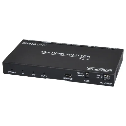 Designed to split a single HDMI source into four HDMI outputs.
