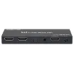 Designed to split a single HDMI source into four HDMI outputs.