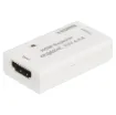 A compact, single box solution for extending HDMI lead lengths. Simply plugs in line and boosts signal allowing lead lengths up to 25m. Ideal for situations where home theatre equipment is located remotely from the screen or projector. HDCP 2.2/1.4 compliant.