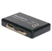 Allows the connection of a single HDMI source to two HDMI displays with no loss of signal quality. Suitable for home theatre, conference centres, sports bars, concerts, board rooms,etc. Multiple splitter units may be daisy chained together.