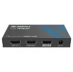 This 2 way HDMI splitter allows the connection of multiple HDMI displays to a single HDMI source with no loss of signal quality.