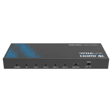 This is a high performance 1x HDMI input to 4x HDMI output switcher which is powered via a USB port.