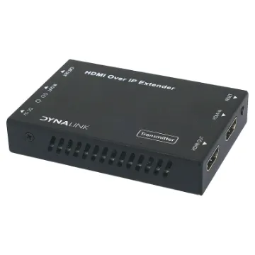 HDMI Over IP Extender is based on AV over IP solution for distribution of one HD content to one HD display device or to multiple HD display devices over a standard 1G network switcher, and extends distance up to 150m between transmitter and receiver via a Cat5e/6 cable.