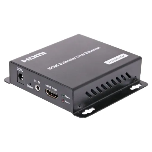 This HDMI transmitter and receiver system can be used as a simple point to point extender or integrated into an existing home or business ethernet system enabling several receivers to be connected to one transmitter.