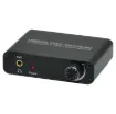 This Audio decoder can auto convert optical/coaxial channel (Support LPCM/PCM/RAW) input to 2.0 channel analog audio output, and supports decoding Dolby AC-3/DTS (included 5.1 RAW digital audio streaming).