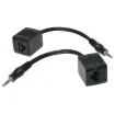 Supplied as a pair, these handy bi-directional extenders allow you to send stereo audio signals over long distances using economical UTP cable (Cat5/5e/6). Ideal for connecting an audio source to an amplifier in another room. Maximum distance 75m.