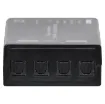 Provides automatic switching between 4 S/PDIF digital audio sources. Supports common audio formats. Single S/PDIF output. Includes power supply.