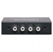This compact box converts four RCA audio signals into a UTP RJ45 output for transmission over long distance (up to 670m). May be used for two stereo signals or four mono signals. Ideal for domestic and commercial audio systems requiring audio source.