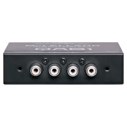 This compact box converts four RCA audio signals into a UTP RJ45 output for transmission over long distance (up to 670m). May be used for two stereo signals or four mono signals. Ideal for domestic and commercial audio systems requiring audio source.