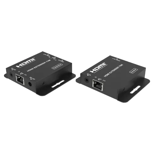 This extender can send HD video/audio signal and IR control up to 70m@1080p, and 40m@4K30 resolution via a single CAT5e/6 cable with zero-delay and uncompressed transmission. The HDMI loop output can be cascaded to the next extender, supporting resolution up to 4K@30Hz.