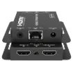 This extender can send HD video/audio signal and IR control up to 70m@1080p, and 40m@4K30 resolution via a single CAT5e/6 cable with zero-delay and uncompressed transmission. The HDMI loop output can be cascaded to the next extender, supporting resolution up to 4K@30Hz.