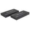 This 18Gbps HDMI Extender can extend high definition video / audio signal, RS-232, bi-directional IR, and the distance is up to 492ft / 150 meters between transmitter and receiver via a single CAT cable.