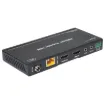 This 18Gbps HDMI Extender can extend high definition video / audio signal, RS-232, bi-directional IR, and the distance is up to 492ft / 150 meters between transmitter and receiver via a single CAT cable.