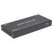 This 18Gbps HDMI Extender can extend high definition video / audio signal, RS-232, bi-directional IR, and the distance is up to 492ft / 150 meters between transmitter and receiver via a single CAT cable.