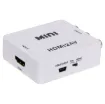 A compact down scaler box designed to convert HDMI to a stereo composite signal for integration into analogue signal installations. Ideal for using new source equipment with older televisions or distributed AV systems. NTSC/PAL selection.