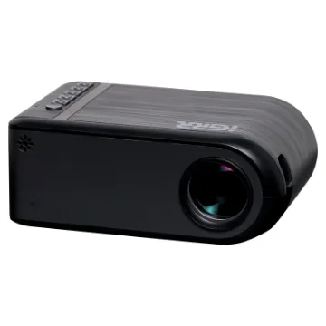 This compact projector offers excellent LED picture quality with 800x480p resolution for screens up to 4m (170”) wide!